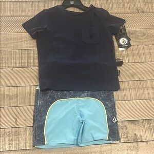 Volcom Navy and Light Blue Kids Outfit